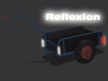 Ruční dvoukolový vozík, zu-1282, ložní plocha 1105 mm x 535 mm - 2