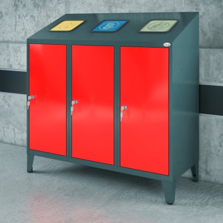 Odpadkový trojkoš na tříděný odpad MPO 03kkr - 2