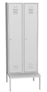 Šatní skříň kovová s lavičkou SAL 42A