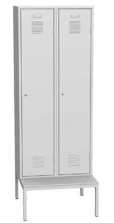 Šatní skříň kovová s lavičkou SAL 42A