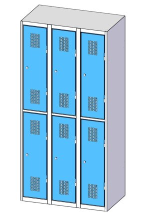 Šatní skříňka dělená XS76-18P - 3