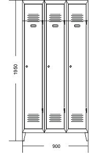 Šatní skříň kovová A5067 - 2