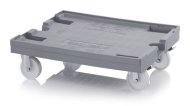 Podvozek pod přepravky pro větší náklad - 2 otočná kola polyamid