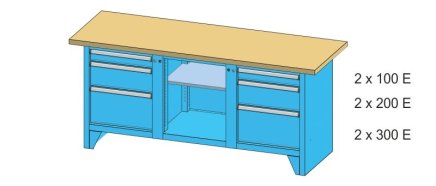 Dílenský stůl PS 2-1 - 2