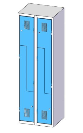 Šatní skříňka dělená XS64-18Z - 4
