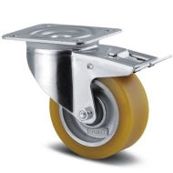 Přístrojové kolo hnědé s totální brzdou a uchycením plotýnkou (4 modely)