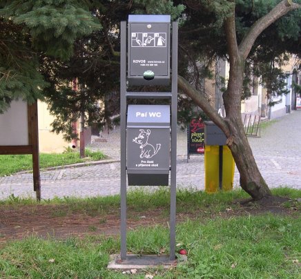 Koš na psí exkrementy se stojanem typ PWC S2A - 2