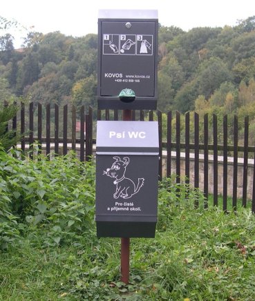 Koš na psí exkrementy se stojanem typ PWC S2A - 3