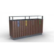 Venkovní odpadkový koš Recyklát VI. bezúdržbový