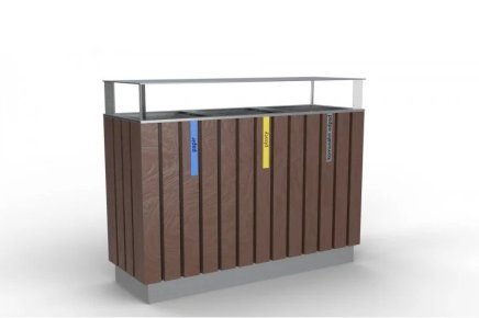 Venkovní odpadkový koš Recyklát IV. bezúdržbový