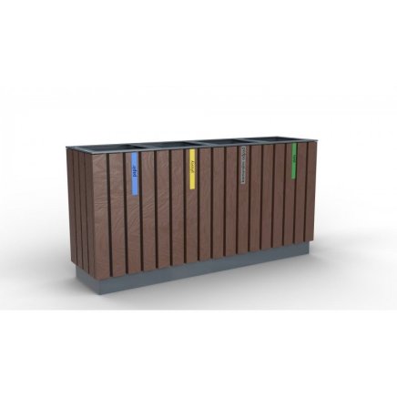 Venkovní odpadkový koš Recyklát V. bezúdržbový