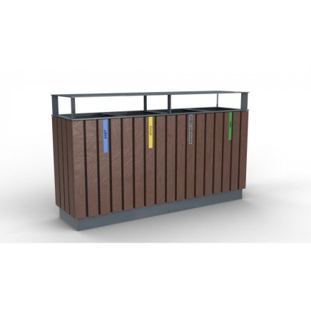 Venkovní odpadkový koš Recyklát VI. bezúdržbový