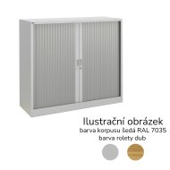 Policová roletová skříň 17124 šedá / dub