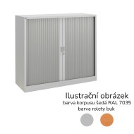 Policová roletová skříň 17124 šedá / buk