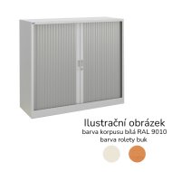 Policová roletová skříň 17124 bílá/buk