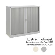 Policová roletová skříň 17124 bílá/šedá