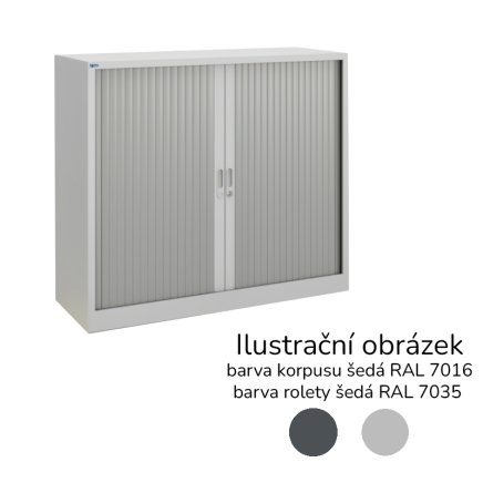 Policová roletová skříň 17124 antracit / šedá