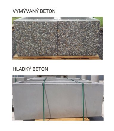 Betonový obdélníkový květník 500 x 2000 x 500 - 2