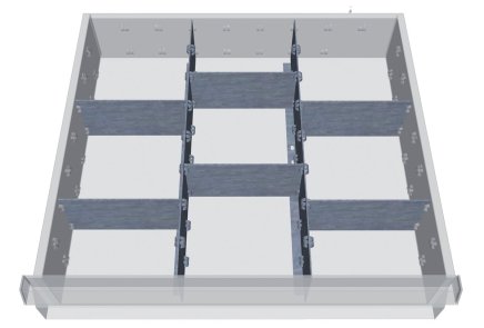 Kovové dělení zásuvek 146-139B