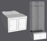 Šatnový podstavec LBX 22A - 500 mm