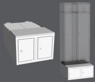 Šatnový podstavec LBX 22A - 500 mm