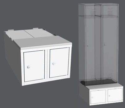 Šatnový podstavec LBX 22A - 500 mm