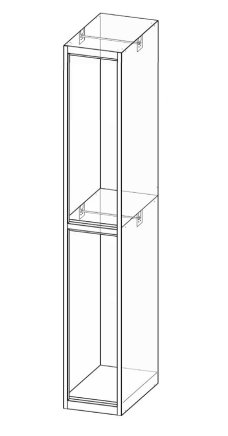 Šatní skříňka dělená XS32-18P - 4