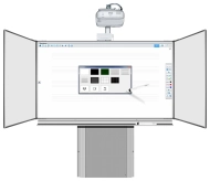 Sestava Triptych BBBBB na stojanu + rameno pro krátkou projekci
