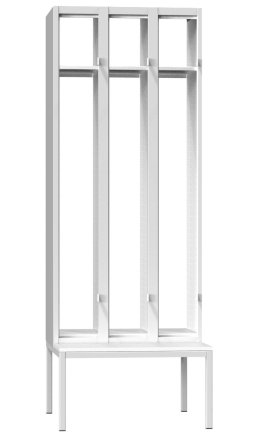 Šatní skříňka třídveřová s lavicí XS93B-17 - 2