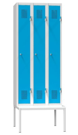 Šatní skříňka třídveřová s lavicí XS93B-17