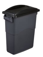 Víko na odpadkový koš EcoSort s výkyvnou klapkou - barva černá