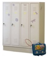 Šatní skříň kovová se sníženou výškou MSum 340S šířka 1200 mm