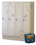 Šatní skříň kovová se sníženou výškou MSum 340S šířka 1200 mm