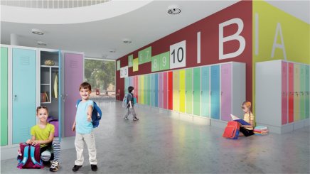 Šatní skříň kovová se sníženou výškou MSum 340S šířka 1200 mm - 3