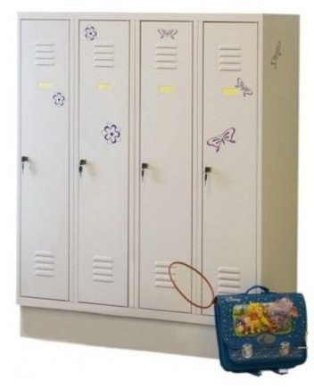 Šatní skříň kovová se sníženou výškou MSum 340S šířka 1200 mm